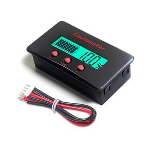 Battery Coloumeter, Measuring Range 8-120v, LCD Screen Displaying Battery Capacity Voltage Current, Use for Lead-Acid Battery, Lithium Ternary Battery, Iron Phosphate Battery or Other Battery