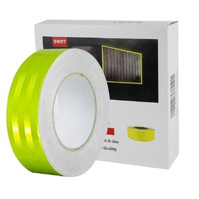 2 Inch X 30 FT Reflective Tape Outdoor Waterproof DOT-C2 Fade Resistant Fluorescent Green Reflective Tape Strong Adhesive Safety Warning Tape Reflector Conspicuity Tape for Trailer Trucks Bikes