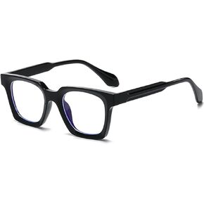 Fashion Square Glasses for Women Men Classic Square Frame Anti Blue Light Glasses Clear Lens Fake Eyeglasses