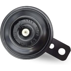 1 PC Car Horn Tweeter Whistle, 2.59" x 3.77" 12V Large Diameter Round Waterproof Speaker Snail Horn, Vehicle Modification Replacement Accessories, Suitable for Most Cars, Mopeds (Black)