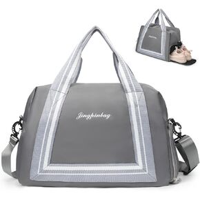 Duffle Bag for Travel, Small Gym Bags Duffel Bag for Women and Men with Shoes Compartment, Carry On Duffel Bag for Airplane, Personal Item Travel Bag, Travel Weekender Bag Overnight Bag (Purple)
