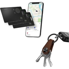 بطاقة KeySmart الذكية (عبوة من 3 قطع - دخان شفاف) ومنظم مفاتيح صغير (جلد) in Kuwait