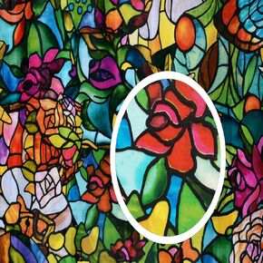 d-c-fix 346-0647 -2PKA Self-Adhesive Privacy Glass Window Film, Spring Chapel/Tulia, 17" x 78" Roll, 2-Pack with Applicator