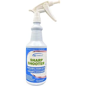 Sharpshooter, Heavy-Duty Trash Can Odor Eliminator & Degreaser, Garbage Surface Cleaner and Deodorizer Foam, Professional-Grade, Fresh Citrus Scent, 1 Gallon
