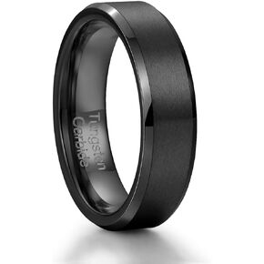 Men's Wedding Rings, Men's Tungsten Rings, 6mm and 8mm, Comfort Matte Men's Wedding Rings, Comfort Fit