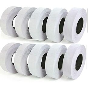 Price Gun Labels for Mx-5500 10 Rolls 4000 Pcs Price Tag Gun Stickers, 8 Digits 1 Line Price Machine Labels Paper(White)