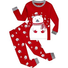 KikizYe Little Big Girls Pajamas Set Long Sleeve PJs 100% Cotton Pyjamas in Saudi Arabia