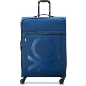 United Colors of Benetton Color Block Softside Expandable Luggage with Spinner Wheels, Green, Checked-Medium 23 Inch