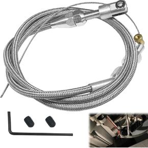 ls throttle cable kit, 36 inch Stainless Steel Braided Throttle Gas Cable Compatible with 97-07 Chevrolet/Chevy LS1 Engine 4.8L 5.3L 5.7L 6.0L Throttle Cable Repair