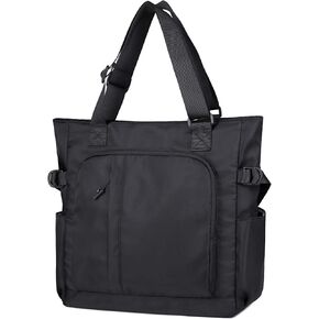 Tote Bag, Waterproof Nylon Shoulder Bags Laptop Work Bag Multi Pockets Teacher Purses and Handbags for Women Men