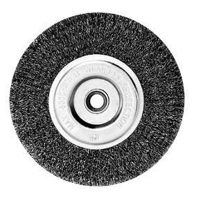 6in Wire Wheel Brush for Bench Grinder, Coarse Crimped Steel Wire 0.012" with 1/2" & 5/8" Arbor for Rust Removal - 2pack