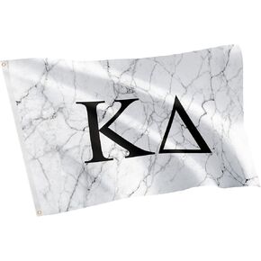 Desert Cactus Kappa Delta Sorority Letter Flag Banner 3 feet x 5 feet Sign Decor KD - Light Marble