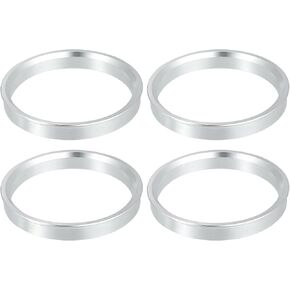 ACROPIX 71.6mm to 64.1mm Universal Car Hub Centric Rings Silver Tone - Pack of 4