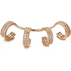 Yoursfs Ear Crawler Earrings for Women Crystal Adjustable Non Pierced Ears Wrap Climbers Earrings for Women Wedding Bridal Jewelry