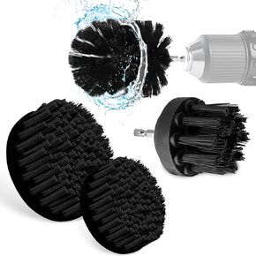 مجموعة فرش تنظيف ABN Power Scrubber لمثقاب محرك 1/4 بوصة - 4 قطع فرشاة تنظيف دش ذات شعيرات متوسطة صفراء، منظف اللوح، مجموعة أدوات تنظيف للمنزل والسيارة والقارب والسطح وحوض الاستحمام الساخن والسجاد