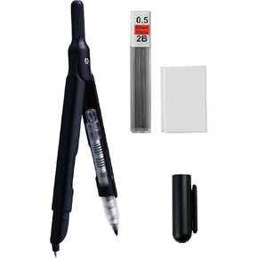 Professional Metal Compass for Geometry, Drawing, Math, Woodworking, with Eraser, Lead Core, for Students, Woodworking