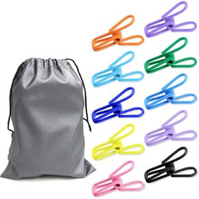 Chip Clips 60 Packs Utility 2 Inch Bag Clips - Metal Clip for Food Bag, PVC Coated Clips Heavy Duty with Waterproof Storage Bags, for Home Kitchen Camping Black