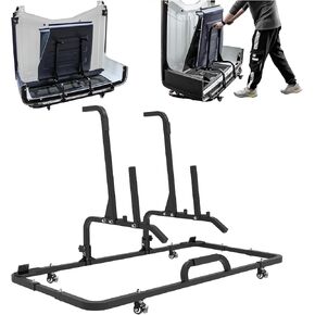 SUPAREE HardTop Storage Rack fits Wrangler Hard top Storage Cart Upgrade Carrier with Armrests Compatible with Jeep Wrangler YJ TJ JL JK 1987-2024