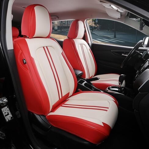 FREESOO Black Car Seat Covers Full Set, Universal Automotive Leather Seat Covers for Cars Trucks SUV, Waterproof Car Seat Cover Back Seat and Front, Car Seat Protector Cushion Fit for Most Vehicles in Saudi Arabia