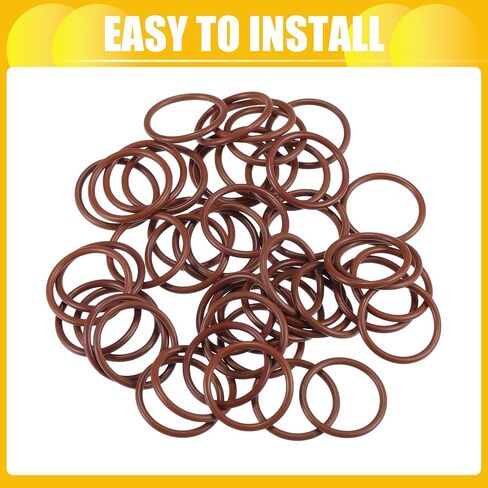 O Ring Seal Gasket, 8.5mm ID x 2mm CS for Cars Trucks SUVs Trailers Orings Seal Washer Replacement Automotive Faucet Repair Brown, 50 Pcs in Kuwait