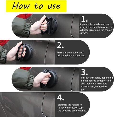 Dent Puller,Car Dent Puller,Powerful Dent Remover Tool for Car,3 Pack Car Dent Removal Kit, Car Dent Repair Kit, Suction Cup Dent Puller for Removing Car Body Dent and Moving Smooth Objects in Saudi Arabia