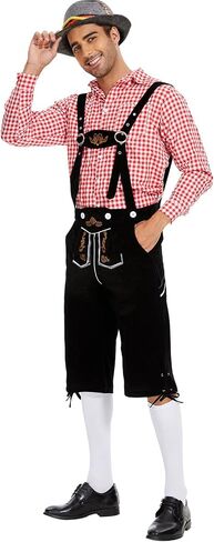 Oktoberfest Costume Men, Men’s German Bavarian Oktoberfest Costume Set Bavarian Costume Men for Oktoberfest Dress Up in Saudi Arabia