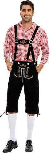 Oktoberfest Costume Men, Men’s German Bavarian Oktoberfest Costume Set Bavarian Costume Men for Oktoberfest Dress Up in Saudi Arabia
