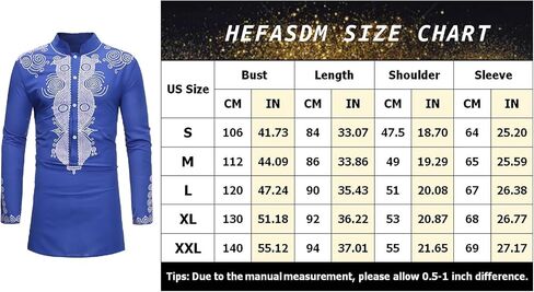 Men's Long Sleeve African Dashiki Traditional Gold Print Button Down Shirts in Saudi Arabia