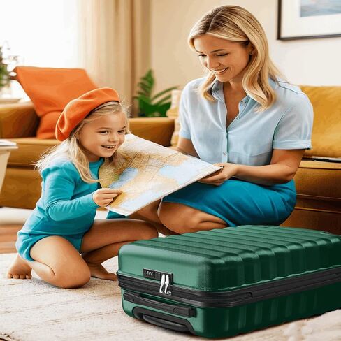 3-Piece Luggage Sets (20", 24", 28"), ABS Lightweight Carry on Suitcase Set with Spinner Wheels & Lock for Travel, Business in Saudi Arabia
