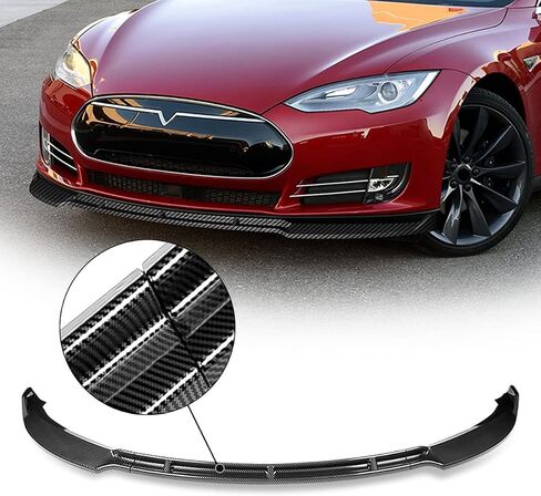 DNA MOTORING 2-PU-408-PBK Front Bumper Lip STP-Style Compatible with 2012-2016 Tesla Model S, Gloss Black in Saudi Arabia