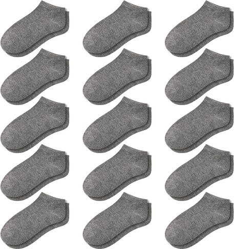 Kids' Low Cut Socks: 15-Pair Packs - Ankle Socks, Casual, Comfortable No Show Socks for Boys Girls Aged 1-13 in Saudi Arabia