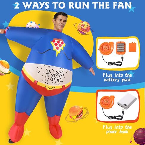 Inflatable Fat Superhero Costume, Inflatable Chunky Chubby Adult Costume, Blow Up Funny Fat Man Suit for Halloween Party Cosplay in Saudi Arabia