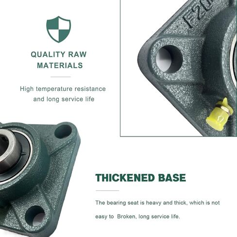 4 PCS of DEEPDREAM UCF205-16 Pillow Block Bearings, 1 inch Bore, Square Flange Mounted Pillow Block Bearing, 4-Bolt Flange Bearing, Self Alignment in Saudi Arabia