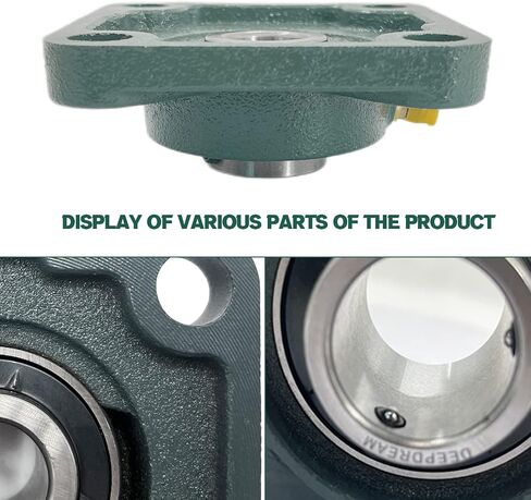 4 PCS of DEEPDREAM UCF205-16 Pillow Block Bearings, 1 inch Bore, Square Flange Mounted Pillow Block Bearing, 4-Bolt Flange Bearing, Self Alignment in Saudi Arabia