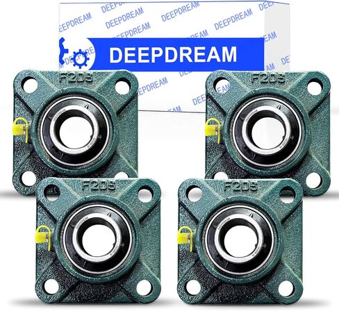 4 PCS of DEEPDREAM UCF205-16 Pillow Block Bearings, 1 inch Bore, Square Flange Mounted Pillow Block Bearing, 4-Bolt Flange Bearing, Self Alignment in Saudi Arabia