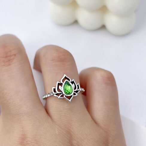 Lotus Ring for Women Lotus Flower Ring My Trauma Ring Lotus Promise Ring Zircon Inlaid Flower Ring Inspirational Ring Statement Floral Jewelry Gift in Saudi Arabia