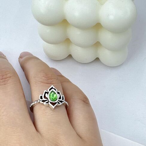 Lotus Ring for Women Lotus Flower Ring My Trauma Ring Lotus Promise Ring Zircon Inlaid Flower Ring Inspirational Ring Statement Floral Jewelry Gift in Saudi Arabia