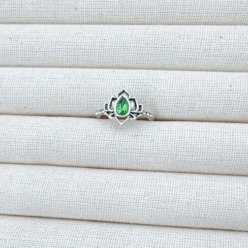 Lotus Ring for Women Lotus Flower Ring My Trauma Ring Lotus Promise Ring Zircon Inlaid Flower Ring Inspirational Ring Statement Floral Jewelry Gift in Saudi Arabia