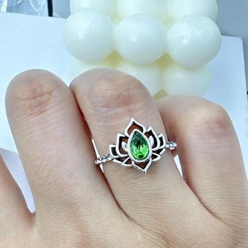 Lotus Ring for Women Lotus Flower Ring My Trauma Ring Lotus Promise Ring Zircon Inlaid Flower Ring Inspirational Ring Statement Floral Jewelry Gift in Saudi Arabia