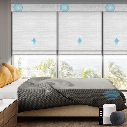 ظلال SmartWings الآلية، تعمل مع HomeKit/Alexa/Google Home/SmartThings، ستائر خشبية منسوجة طبيعية معتمة لظلال النوافذ، عينة من القماش، ستائر دوارة لاسلكية للتحكم عن بعد in Kuwait
