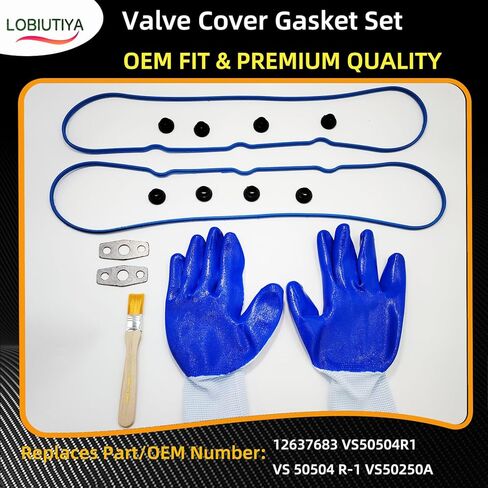 12637683 مجموعة حشية غطاء الصمام، VS50504R1 سدادة غطاء الصمام متوافقة مع تشيفي سيلفرادو سوبربان تاهو تريل بليزر جي إم سي سييرا يوكون إنفوي 4.8 لتر 5.3 لتر 6.0 لتر 6.2 لتر - استبدالات أخرى OEM VS50250 in Kuwait