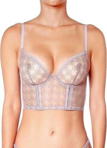 CAF-E8 مقهى فلور تمتد الدانتيل السيدات بوستير رمادي داكن 34D in Kuwait