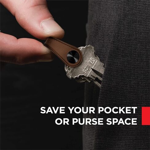 بطاقة KeySmart الذكية (عبوة من 3 قطع - دخان شفاف) ومنظم مفاتيح صغير (جلد) in Kuwait