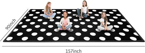 Classroom Rug Carpet for Elementary School Daycare Nursery Rug Non Slip Soft Washable Seating Rug Seats Teacher Rug Colorful Foldable Rolling Packing (7.5 x 13, B002-Stars-Economy) in Saudi Arabia