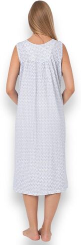 Women Sleeveless Nightgown, Soft 100% Cotton Night Dress, Sleep Wear Comfy House Dresses for Ladies Night Shirts in Saudi Arabia