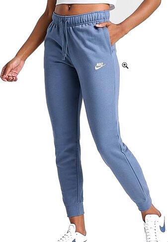 بنطلون رياضي Nike Sportswear Club Fleece متوسط ​​الارتفاع للنساء من LG باللون الأزرق المنتشر، مقاس كبير جدًا in Saudi Arabia