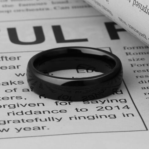 The Lord of the Rings 6MM 8MM Magic Power Tungsten Wedding Band Rings For Men Women Gold/Black Comfort Fit Size 5-14 in Saudi Arabia