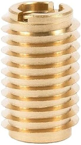 E-Z LOK 400-610 حشوة ملولبة للخشب الصلب، حشوات خيط نحاسية، 3/8-16 خيوط داخلية، طول 1.00 بوصة، عبوة من 10 قطع in Saudi Arabia