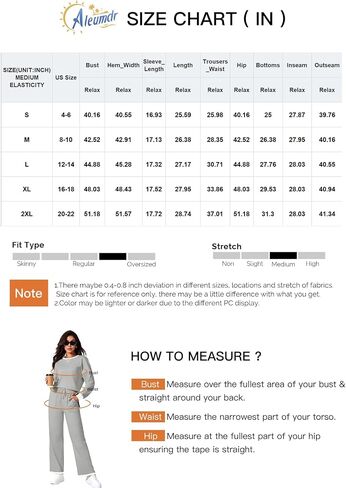 Aleumdr Women's 2 Piece Outfits Lounge Set Long Sleeve Pullover Top with Wide Leg Pants Tracksuit Matching Set 2024 in Kuwait