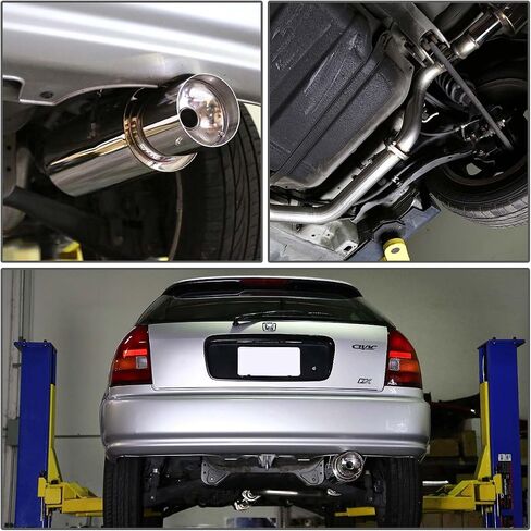 DNA MOTORING CBE-HC963 نظام عادم كاتم الصوت CatBack [متوافق مع 96-00 Honda Civic 3-Door Hatchback SOHC] in Saudi Arabia